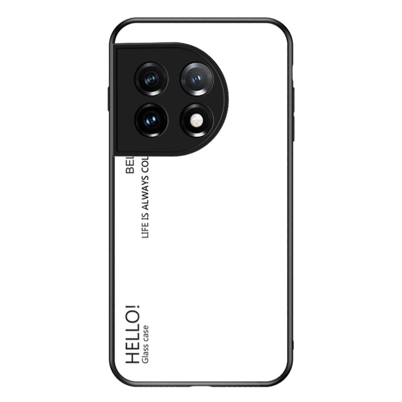 For OnePlus 11 5G Gradient Color Phone Case Anti-Scratch Tempered Glass PC Back TPU Frame Hybrid Cover For OnePlus 11 5G Gradient Color Phone Case Anti-Scratch Tempered Glass PC Back TPU Frame Hybrid Cover